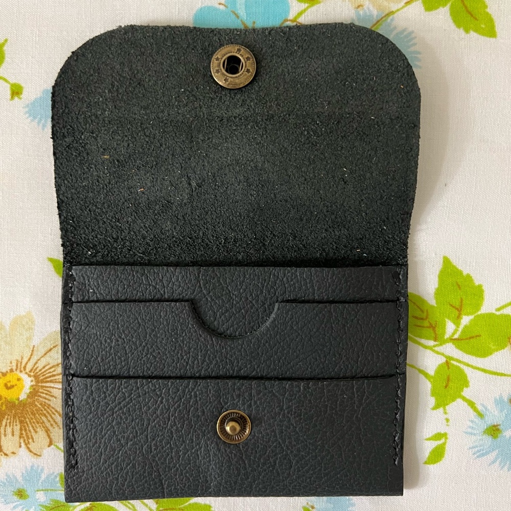 Hand Crafted Black and Gold Wallet Compact Design